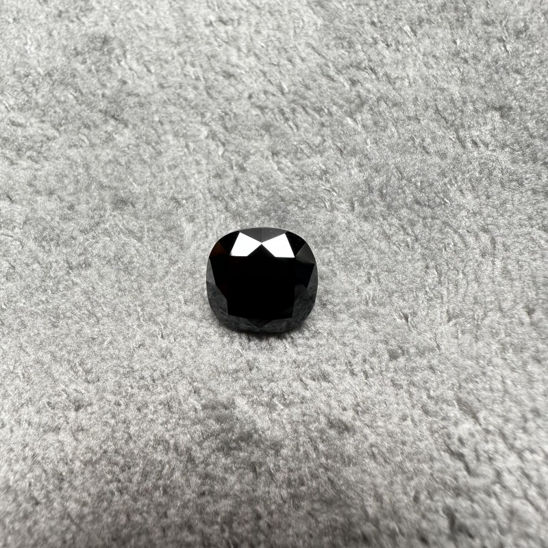 Ruif Jewelry Black Moissanite Stone Square Cushion Cut Loose Gemstone For Jewelry Rings Making