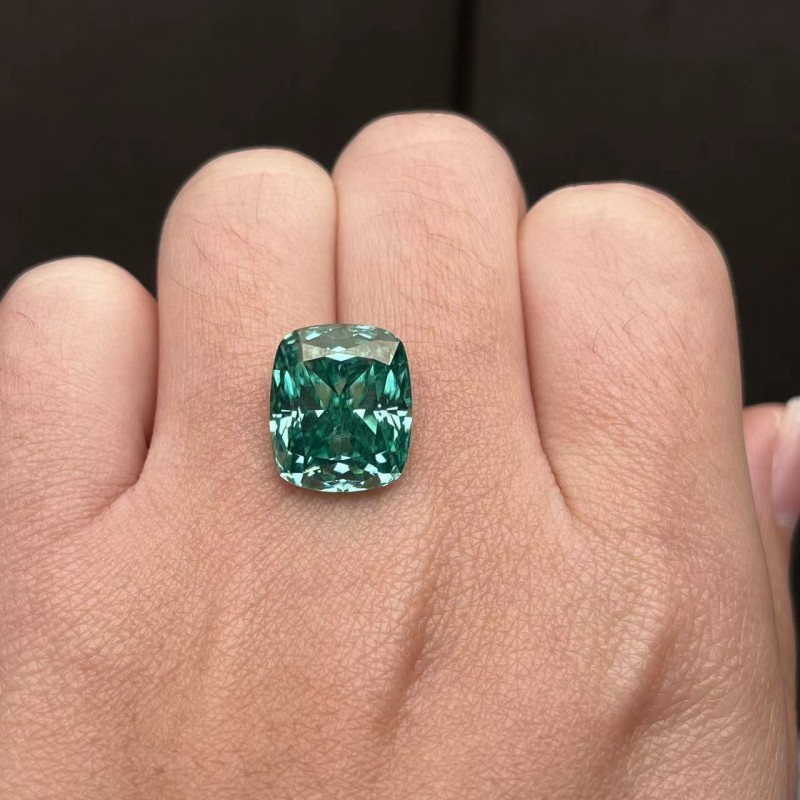 Ruif Jewelry Green Moissanite Stone Rectangular Cushion Cut Loose Gemstone For Jewelry Rings Making Ruif Jewelry Green Moissanite Stone Rectangular Cushion Cut Loose Gemstone For Jewelry Rings Making