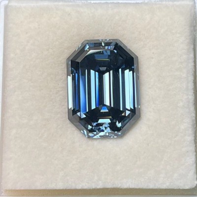 Ruif Jewelry Blue Gray 13x18mm Moissanite Stone Big Corner Cut GRA Certified Moissanita Diamond Gemstone VVS1 Pass Diamond Tester Moissanite Loost Stone