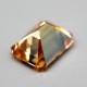 Ruif Jewelry Champagne Moissanite Stone Emerald Cut VVS1 Certified Moissanita Diamond Gemstone Pass Diamond Tester with GRA Report