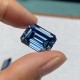 Ruif Jewelry Original Sapphire Blue Moissanite Stone Emerald Cut VVS1 Passed Diamond Tested with GRA Report Top Quality