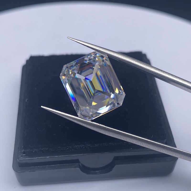 Ruif Jewelry Moissanite Top Quality D VVSI Excellent Emerald Cut Pass Tester Loose Gemstone For Diamond Jewelry Making