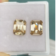 Ruif Jewelry Champagne Moissanite Stone Emerald Cut VVS1 Certified Moissanita Diamond Gemstone Pass Diamond Tester with GRA Report
