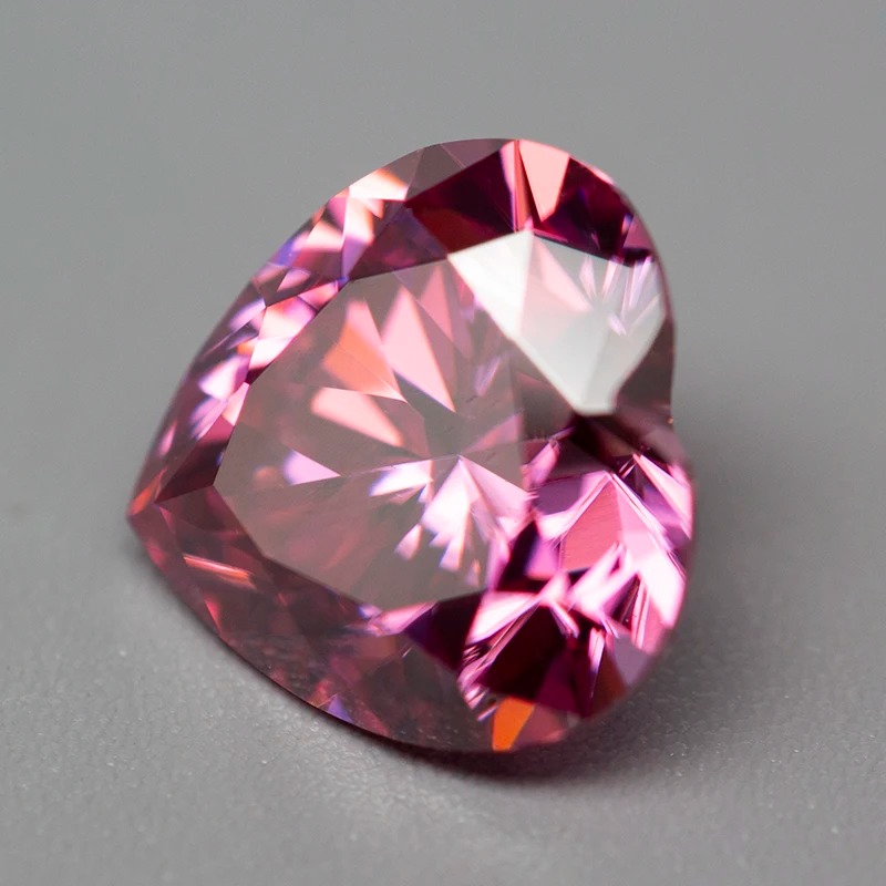 Ruif Jewelry Pink Color Heart Cut Moissanite Lab Diamonds Loose Gemstones VVS1 Certified Moissanite with GRA Certificate Ruif Jewelry Pink Color Heart Cut Moissanite Lab Diamonds Loose Gemstones VVS1 Certified Moissanite with GRA Certificate