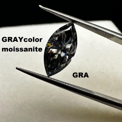 Ruif Jewelry Original Gray Color Moissanite Loose Stone Marquise Shape Pass Diamond Test Gemstone For Jewelry Making
