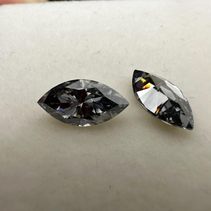 Ruif Jewelry Original Gray Color Moissanite Loose Stone Marquise Shape Pass Diamond Test Gemstone For Jewelry Making