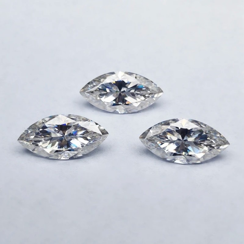 Ruif Jewelry Top D Color Moissanite Stone Marquise Cut VVS1 GRA Certified Moissanita Diamond Gemstone Passed Diamond Tester Ruif Jewelry Top D Color Moissanite Stone Marquise Cut VVS1 GRA Certified Moissanita Diamond Gemstone Passed Diamond Tester