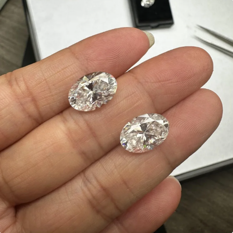 Ruif Jewelry Oval Shape Brilliant Cut Moissanite Loose Stone D VVS1 with GRA Report For Diy Jewelry Making
