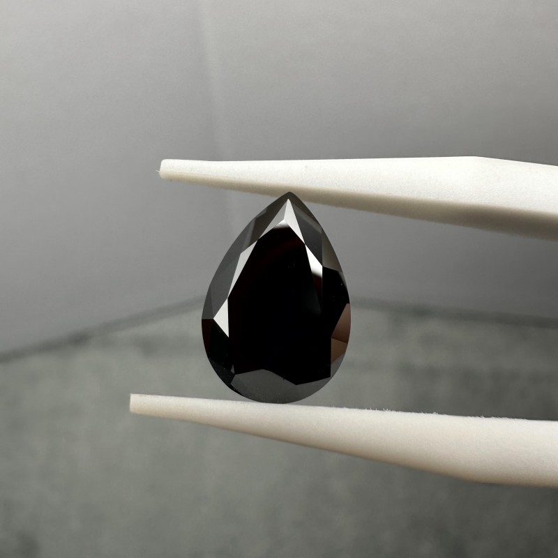 Ruif Jewelry 100% Natural Black Color Moissanite Loose Stone GRA Report Pear Shape Moissanitediamond for Custom Jewelry