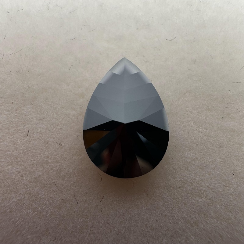 Ruif Jewelry 100% Natural Black Color Moissanite Loose Stone GRA Report Pear Shape Moissanitediamond for Custom Jewelry