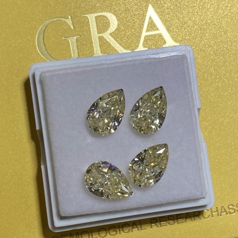 Ruif Jewelry 100% Original YellowColor  Moissanite Loose Stone GRA Certificate Pass Diamond Tester
