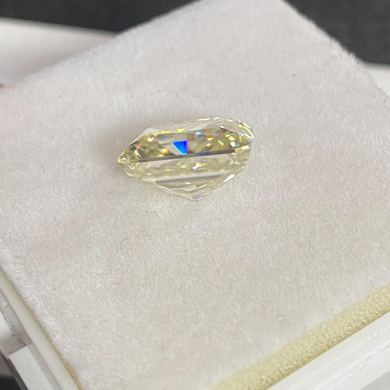 Ruif Jewelry Original Yellow Moissanite Radiant Loose Gemstone For Jewelry Rings Making