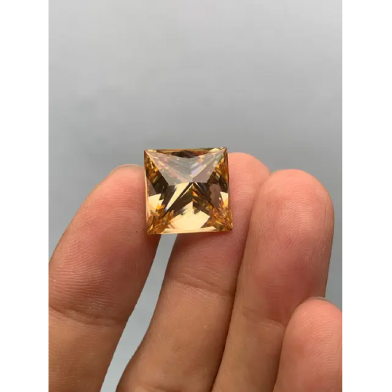 Ruif Jewelry Champagne Moissanite Princess Cutting Top Quality Loose Gemstone For Jewelry Making