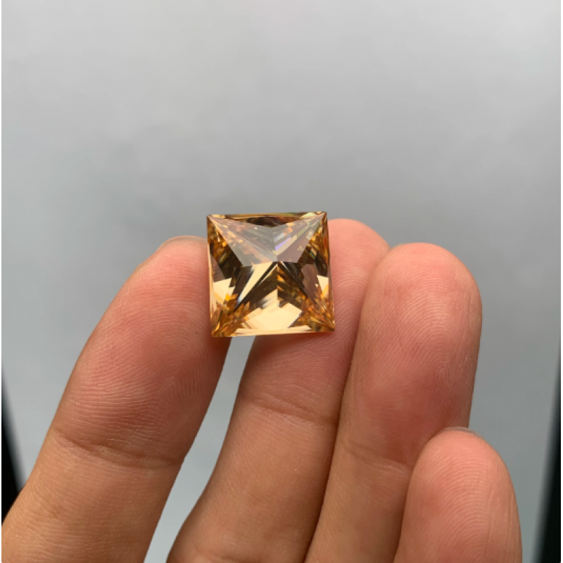 Ruif Jewelry Champagne Moissanite Princess Cutting Top Quality Loose Gemstone For Jewelry Making Ruif Jewelry Champagne Moissanite Princess Cutting Top Quality Loose Gemstone For Jewelry Making