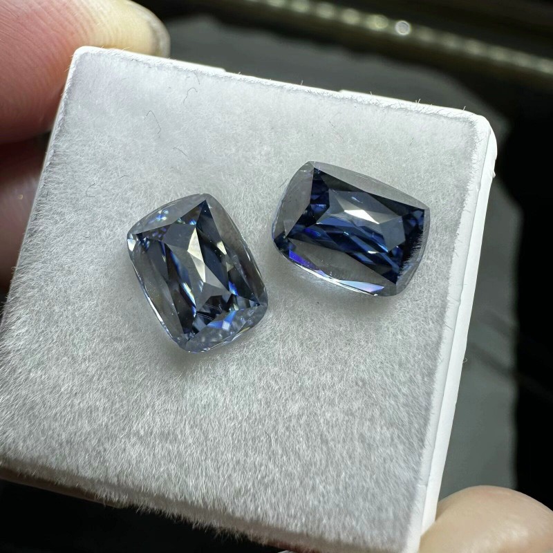 Ruif Jewelry Special Cut Moissanite Stone Sapphire Blue Color VVS1 Loose Gemstone For Jewelry Rings Earrings Making