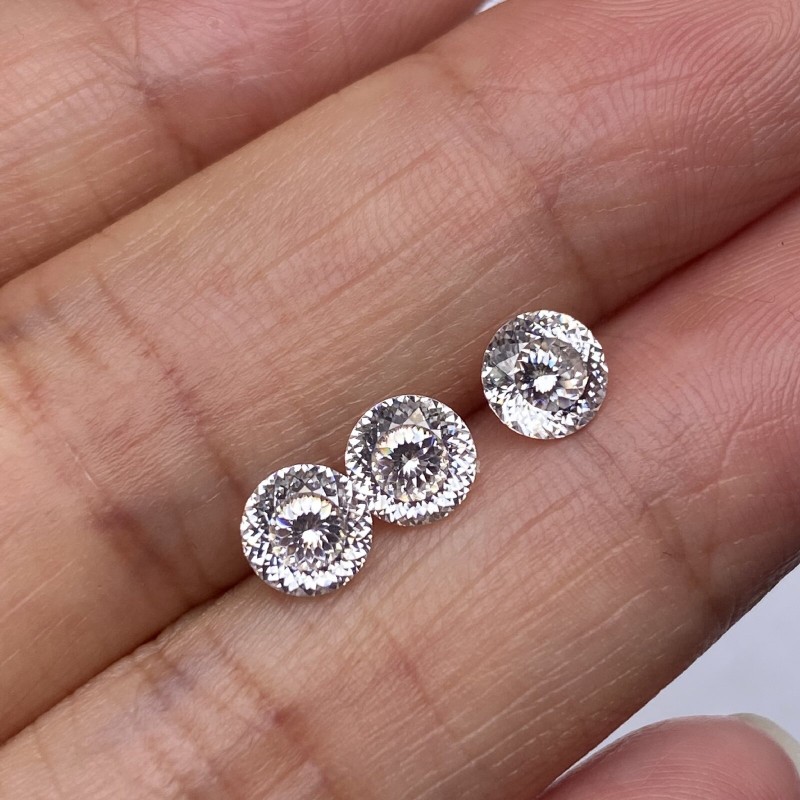 Ruif Jewelry New 6.5mm 1.0ct D VVS1 100 Faces Cut GRA Reqort Round Moissanite Loose Diamond Stone For Jewelry Rings Making