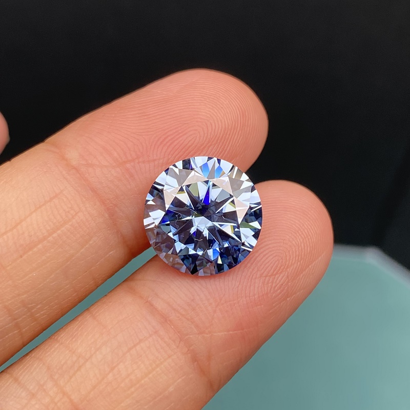 Ruif Jewelry NEW Blue Moissanite Stone GRA Report Original Sapphie Color Gemstone for Jewelry Making