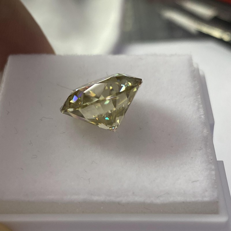 Ruif Jewelry 100% Original Yellow Color Moissanite Stone Round Cut VVS1 GRA Report Gemstones for Diy Jewelry Making