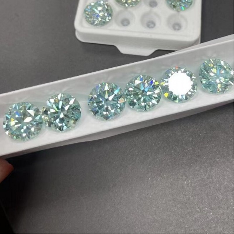 Ruif Jewelry Aquamarine Moissanite Stone with Certificate VVS1 Moissanita Diamonds Loose Gemstone 0.5-5.0ct Positive Pass Tester with GRA Ruif Jewelry Aquamarine Moissanite Stone with Certificate VVS1 Moissanita Diamonds Loose Gemstone 0.5-5.0ct Positive Pass Tester with GRA