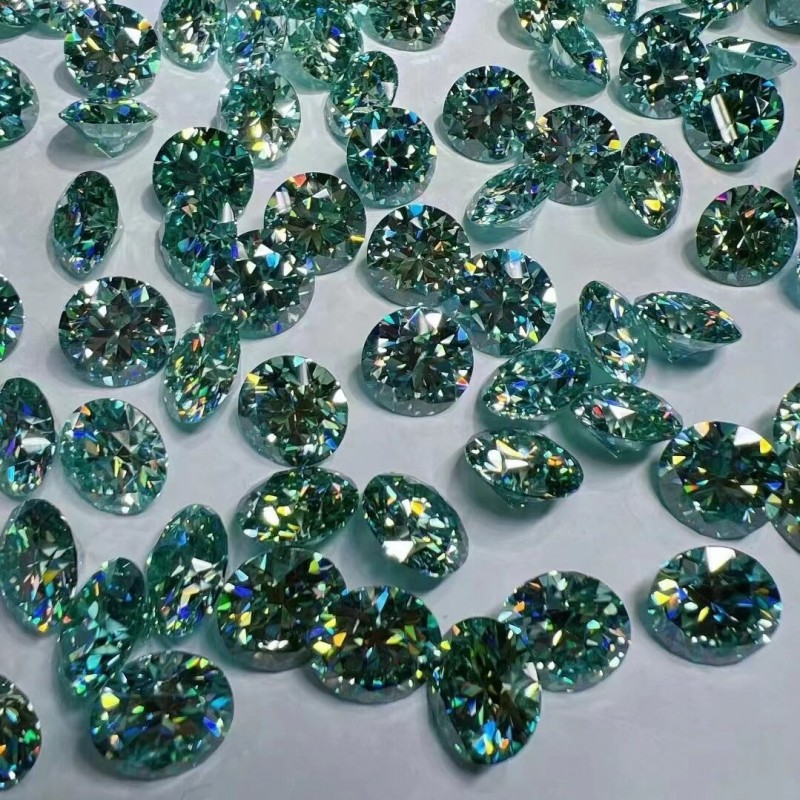 Ruif Jewelry Aquamarine Moissanite Stone with Certificate VVS1 Moissanita Diamonds Loose Gemstone 0.5-5.0ct Positive Pass Tester with GRA Ruif Jewelry Aquamarine Moissanite Stone with Certificate VVS1 Moissanita Diamonds Loose Gemstone 0.5-5.0ct Positive Pass Tester with GRA