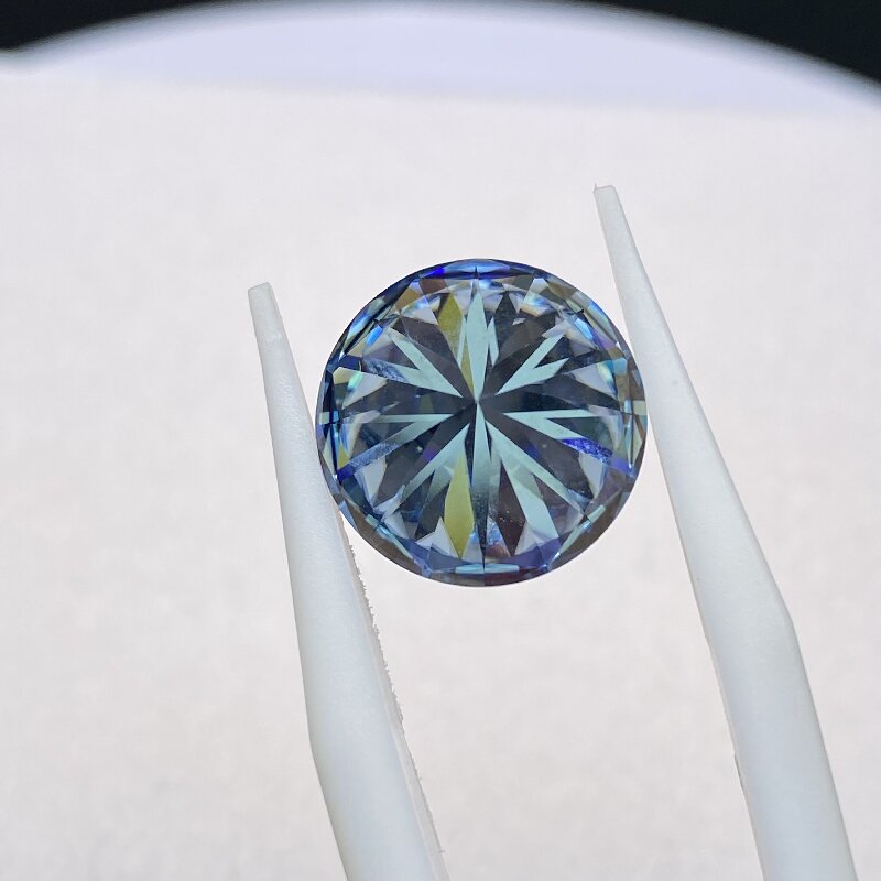 Ruif Jewelry Light Blue Moissanite Stone GRA Report Original Sapphie Color Gemstone for Jewelry Making