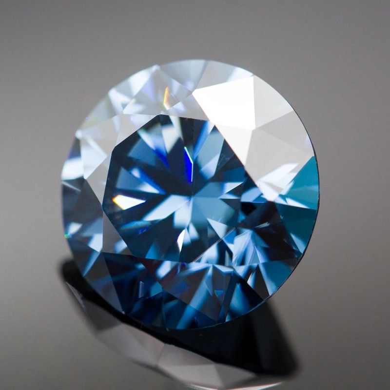 Ruif Jewelry Royal Blue Moissanite Stone Lab Diamond 0.5-4.0ct VVS1 Certified Moissanite Loose Positive Pass Tester with GRA Certificate Ruif Jewelry Royal Blue Moissanite Stone Lab Diamond 0.5-4.0ct VVS1 Certified Moissanite Loose Positive Pass Tester with GRA Certificate