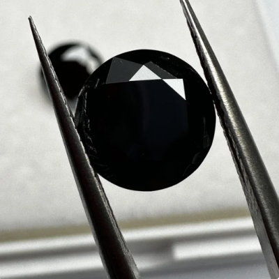 Ruif Jewelry Round Cut VVS1 Black Color Moissanite Stone GRA Report Gemstones for Diy Jewelry Making