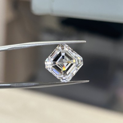 Ruif Jewelry 9.13ct Asscher Cut D VS1 Lab Grown Diamonds for DIY Jewelry Making Size Customizable