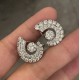 Ruif Jewelry Customized 18k White Gold Lab Grown Diamond Earrings Nautilus Earrings Classic Engagement Band Jewelry 