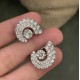 Ruif Jewelry Customized 18k White Gold Lab Grown Diamond Earrings Nautilus Earrings Classic Engagement Band Jewelry 