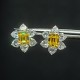 Ruif Jewelry Customized PT950 1ctx2pcs Lab Grown Diamond Earrings Fancy Yellow Classic Engagement Band Jewelry Ruif Jewelry Customized PT950 1ctx2pcs Lab Grown Diamond Earrings Fancy Yellow Classic Engagement Band Jewelry