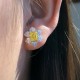 Ruif Jewelry Customized PT950 1ctx2pcs Lab Grown Diamond Earrings Fancy Yellow Classic Engagement Band Jewelry Ruif Jewelry Customized PT950 1ctx2pcs Lab Grown Diamond Earrings Fancy Yellow Classic Engagement Band Jewelry