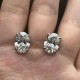 Ruif Jewelry Customized 18k White Gold 3ctx2pcs Lab Grown Diamond Earrings Oval Shape Classic Engagement Band Jewelry Ruif Jewelry Customized 18k White Gold 3ctx2pcs Lab Grown Diamond Earrings Oval Shape Classic Engagement Band Jewelry