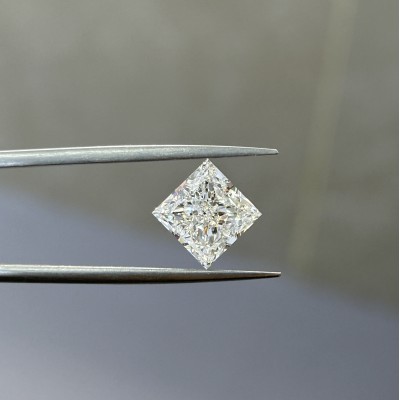 Ruif Jewelry 5.03ct Princess D VVS2 Lab Grown Diamond with IGI Certificate for DIY Jewelry Making