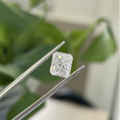 Ruif Jewelry 3.17ct Radiant Cut CVD D VS1 Lab Grown Diamond with certificate for DIY Jewelry Making Size Customizable