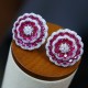 Ruif Peony Flower set S925 Silver Flower Ring And Earrings Jewelry Cubic Zircona Gemstone Fashion Jewelry