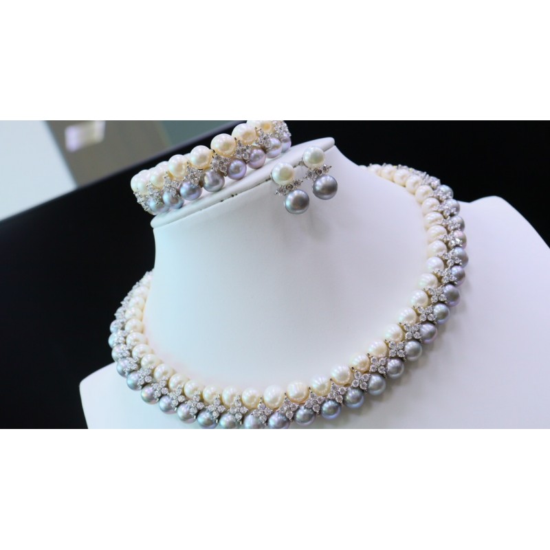 Ruif Jewelry Pearl Set S925 Silver Pearl Earrings/ Bracelet/Necklace Cubic Zircona Gemstone Fashion Jewelry Ruif Jewelry Pearl Set S925 Silver Pearl Earrings/ Bracelet/Necklace Cubic Zircona Gemstone Fashion Jewelry