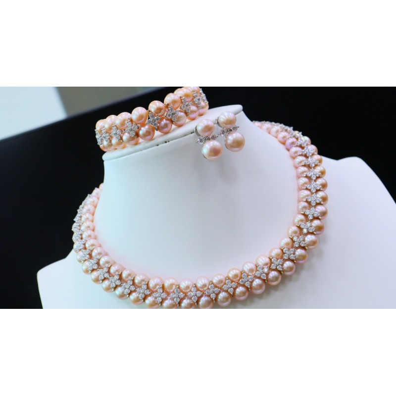 Ruif Jewelry Pearl Set S925 Silver Pearl Earrings/ Bracelet/Necklace Cubic Zircona Gemstone Fashion Jewelry Ruif Jewelry Pearl Set S925 Silver Pearl Earrings/ Bracelet/Necklace Cubic Zircona Gemstone Fashion Jewelry