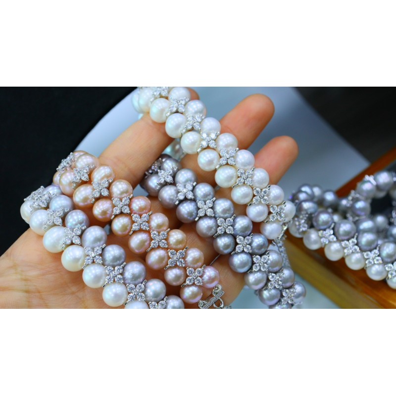 Ruif Jewelry Pearl Set S925 Silver Pearl Earrings/ Bracelet/Necklace Cubic Zircona Gemstone Fashion Jewelry Ruif Jewelry Pearl Set S925 Silver Pearl Earrings/ Bracelet/Necklace Cubic Zircona Gemstone Fashion Jewelry