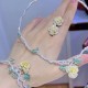 Ruif Jewelry Flower Set S925 Silver Ring Earrings Necklace Women Jewelry Cubic Zircona Gemstone Fashion Jewelry