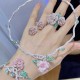 Ruif Jewelry Flower Set S925 Silver Ring Earrings Necklace Women Jewelry Cubic Zircona Gemstone Fashion Jewelry