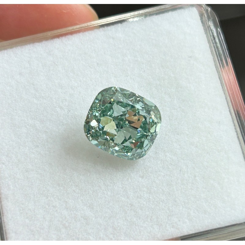 Ruif Jewelry 5.52ct CVD Fancy Intense Green VS2 Lab Grown Diamonds IGI certificate Diamonds for DIY Jewelry Making Size Customizable Ruif Jewelry 5.52ct CVD Fancy Intense Green VS2 Lab Grown Diamonds IGI certificate Diamonds for DIY Jewelry Making Size Customizable