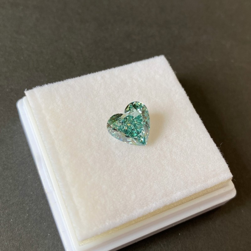 Ruif Jewelry 3.24ct CVD Fancy Green VS1 Lab Grown Diamonds IGI certificate Diamonds for DIY Jewelry Making Size Customizable Ruif Jewelry 3.24ct CVD Fancy Green VS1 Lab Grown Diamonds IGI certificate Diamonds for DIY Jewelry Making Size Customizable