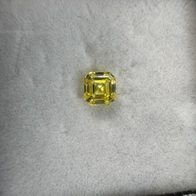 Ruif Jewelry Asscher Cut 1.01CT Fancy Intense Yellow VVS2 Lab Grown Diamond HPHT with IGI certificate LG666410373