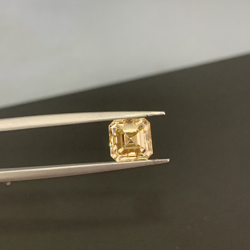 Ruif Jewelry Asscher Cut 2.71CT Fancy Light Yellow VS2 Lab Grown Diamond CVD with IGI certificate LG 649451962 Ruif Jewelry Asscher Cut 2.71CT Fancy Light Yellow VS2 Lab Grown Diamond CVD with IGI certificate LG 649451962