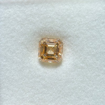 Ruif Jewelry Asscher Cut 3.01CT Fancy Orange Yellow VS2 Lab Grown Diamond CVD with IGI certificate LG 653415002