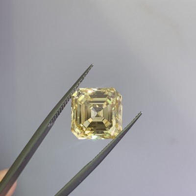Ruif Jewelry Asscher Cut 7.3CT Fancy Yellow VS2 Lab Grown Diamond CVD with IGI certificate LG 649415314