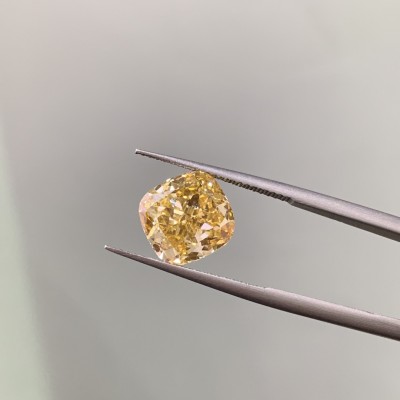 Ruif Jewelry Cushion Cut 5.02ct  Fancy Yellow VS1 Lab Grown Diamond CVD With IGI Certificate LG657426260