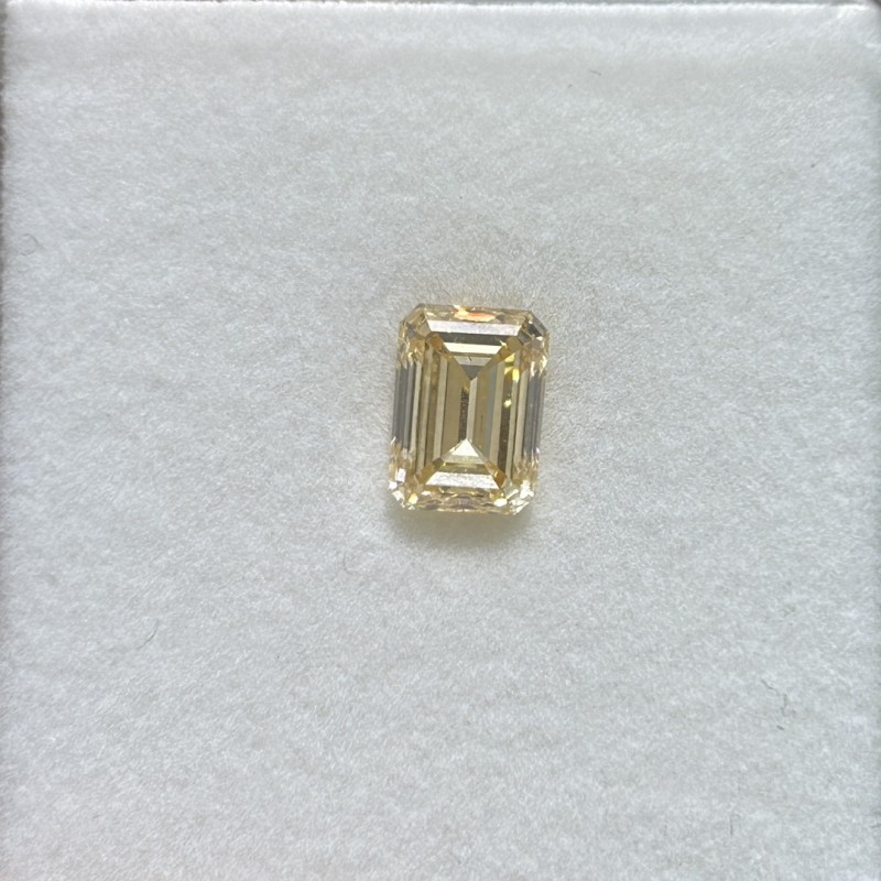 Ruif Jewelry Emerald cut 1.5/2/3ct Fancy Fancy Yellow Lab Grown Diamond HPHT VVS2 Loose Diamond for Jewelry Making Ruif Jewelry Emerald cut 1.5/2/3ct Fancy Fancy Yellow Lab Grown Diamond HPHT VVS2 Loose Diamond for Jewelry Making