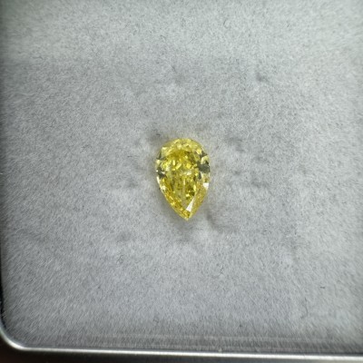 Ruif Jewelry Pear Shape 1.0ct  Fancy Yellow Lab Grown Diamond HPHT Loose Diamond for Jewelry Making